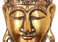 Máscara Buda em Madeira