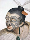 Decoração rosto Maori
